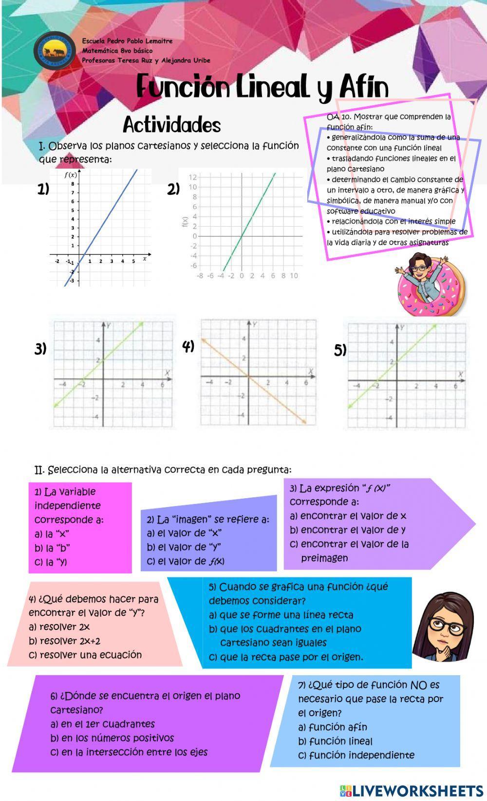 8vo-FUNCIÓN LINEAL Y AFÍN