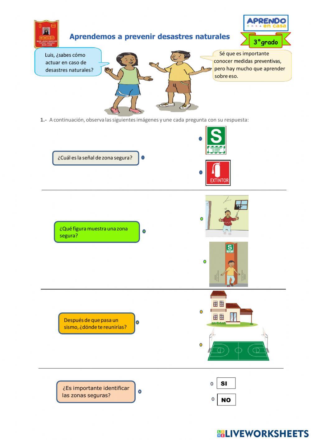 Aprendemos a prevenir desastres naturales
