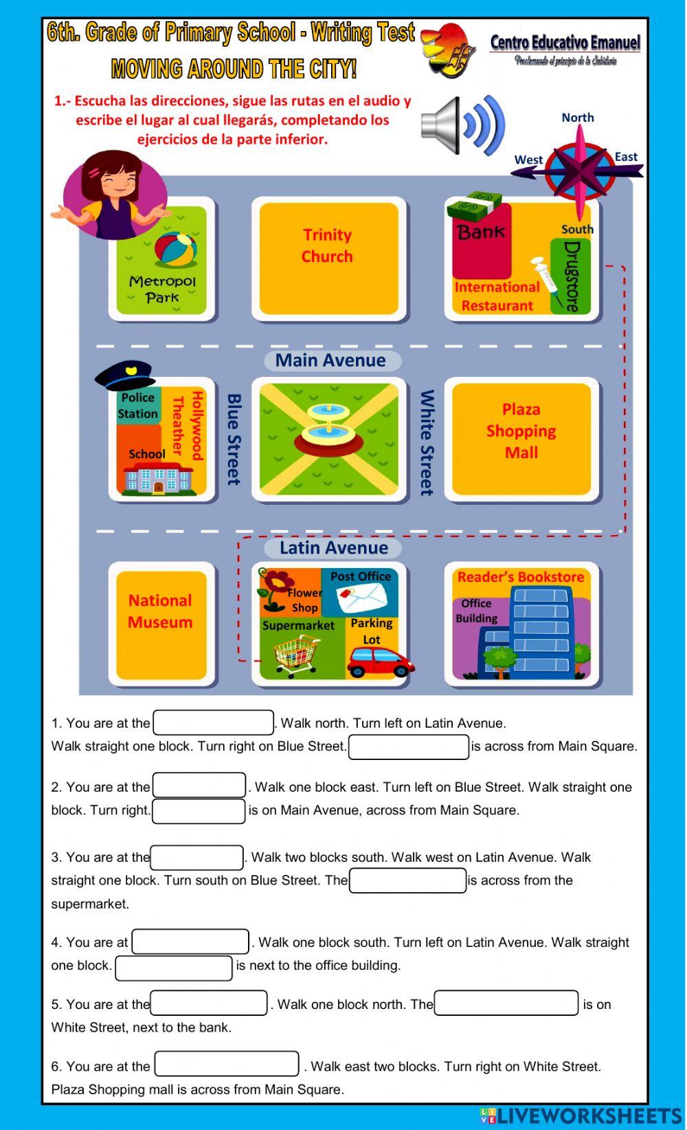 6to. Primaria. Emanuel - English Test