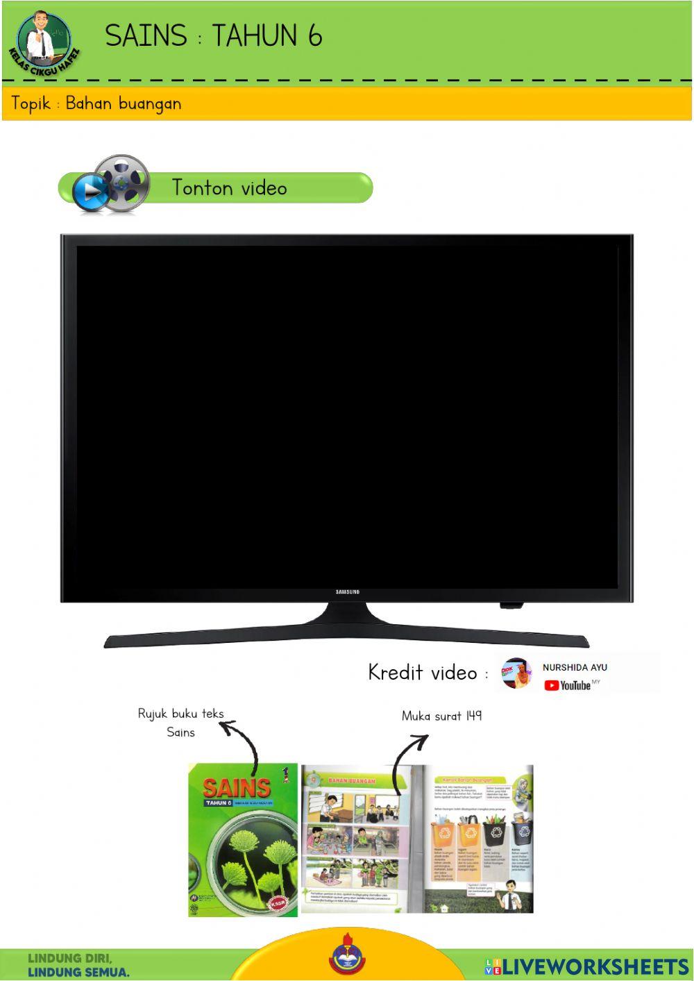 Sains T6 - Jenis Bahan buangan