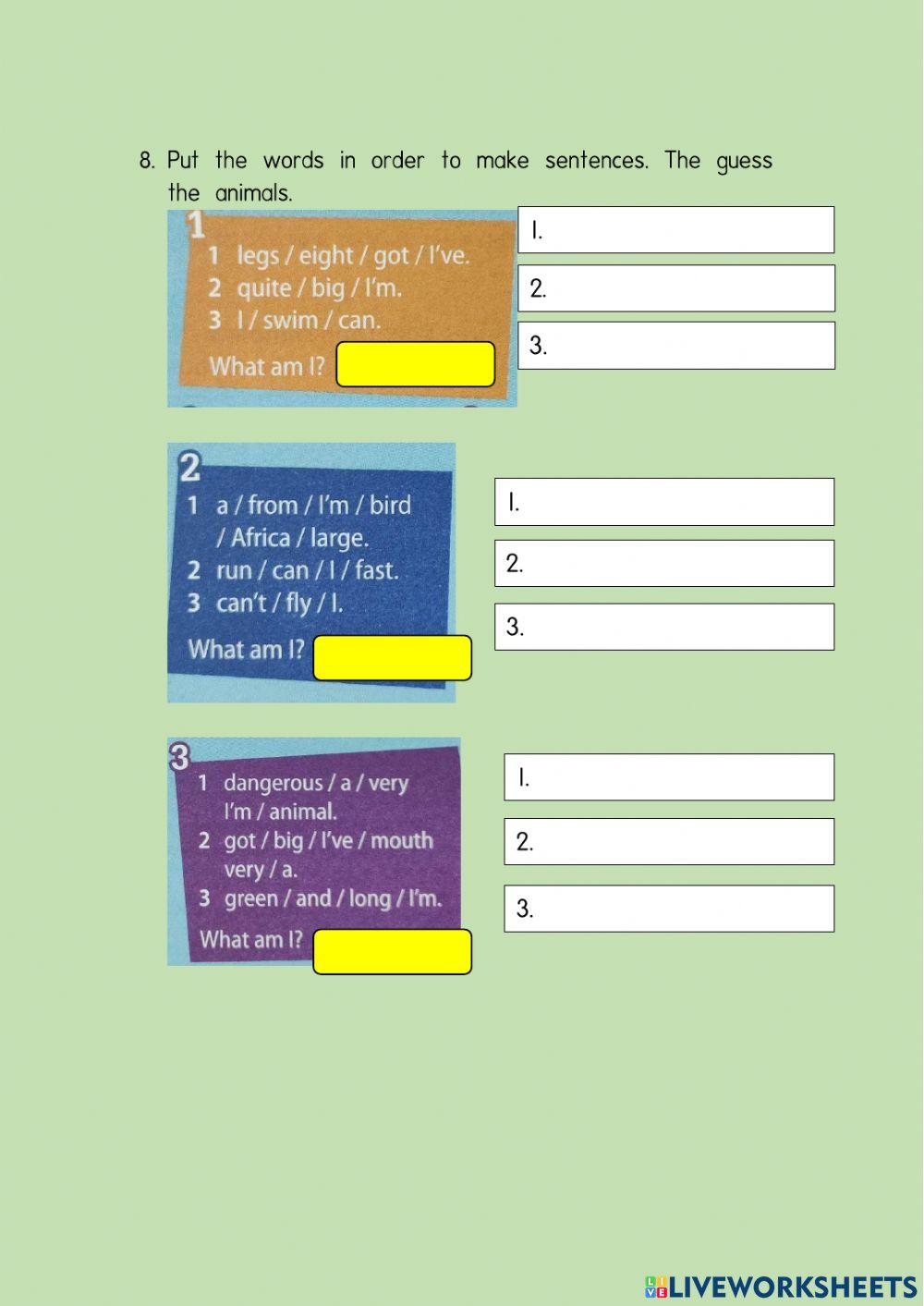 ENGLISH YEAR 5 Wild life