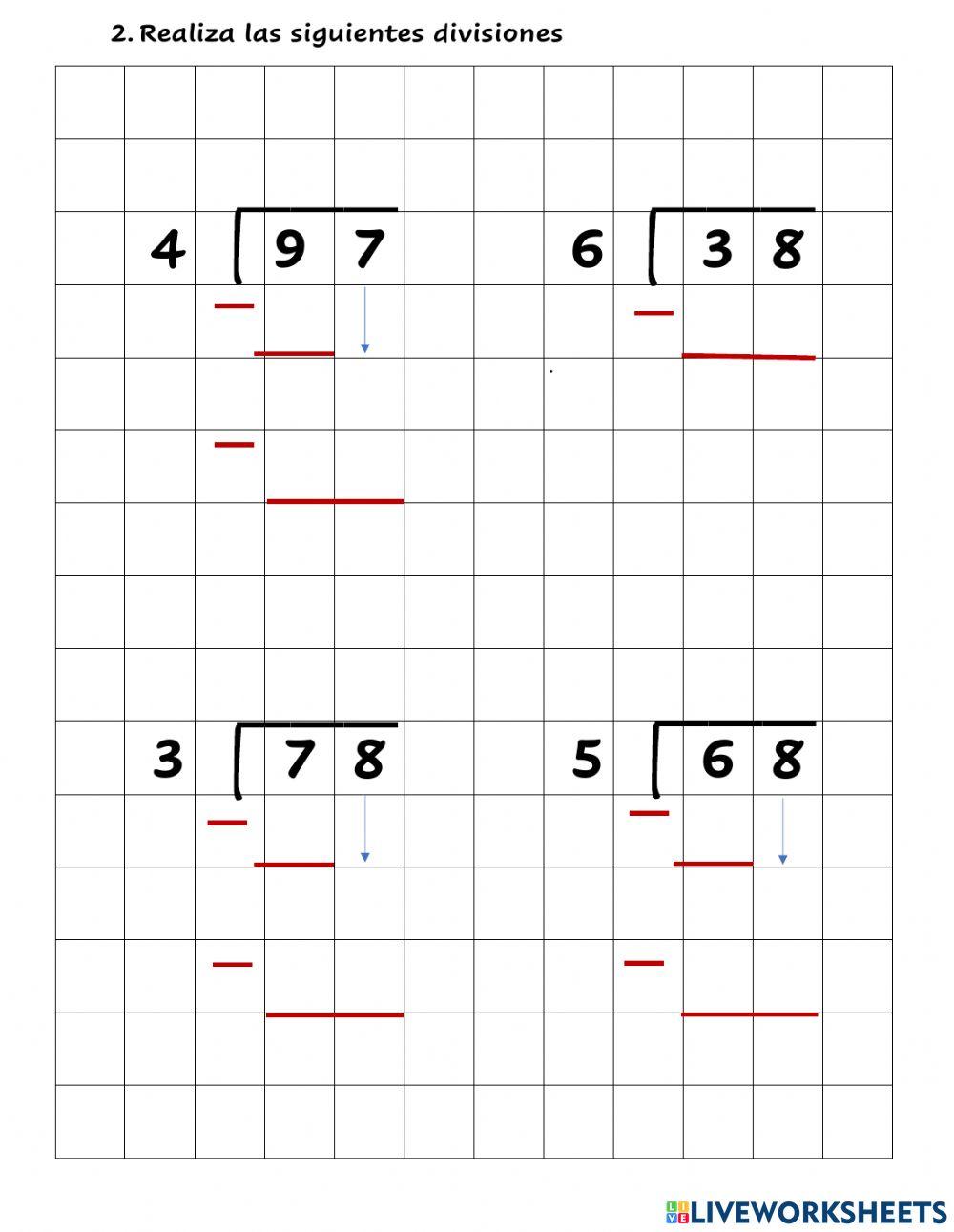 Ejercicio divisiones 2