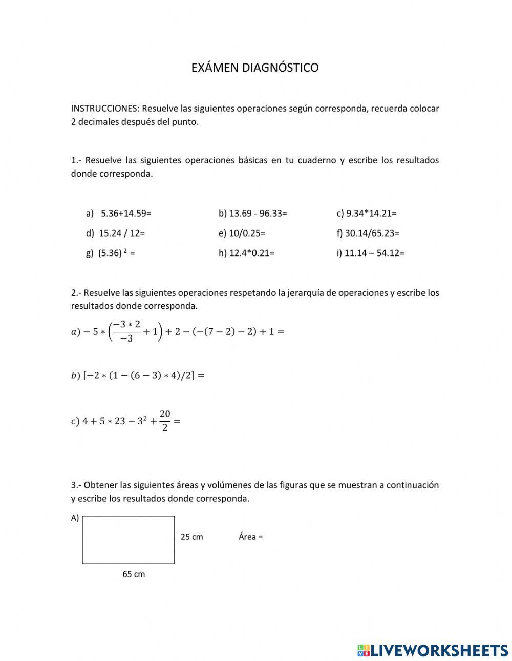Evaluación Diagnóstica
