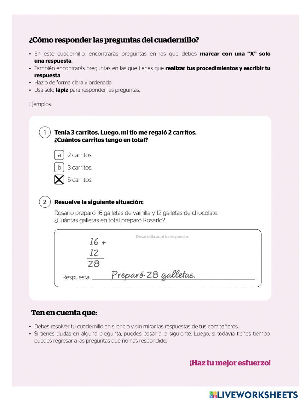 Evaluación Diagnostica de Matemática
