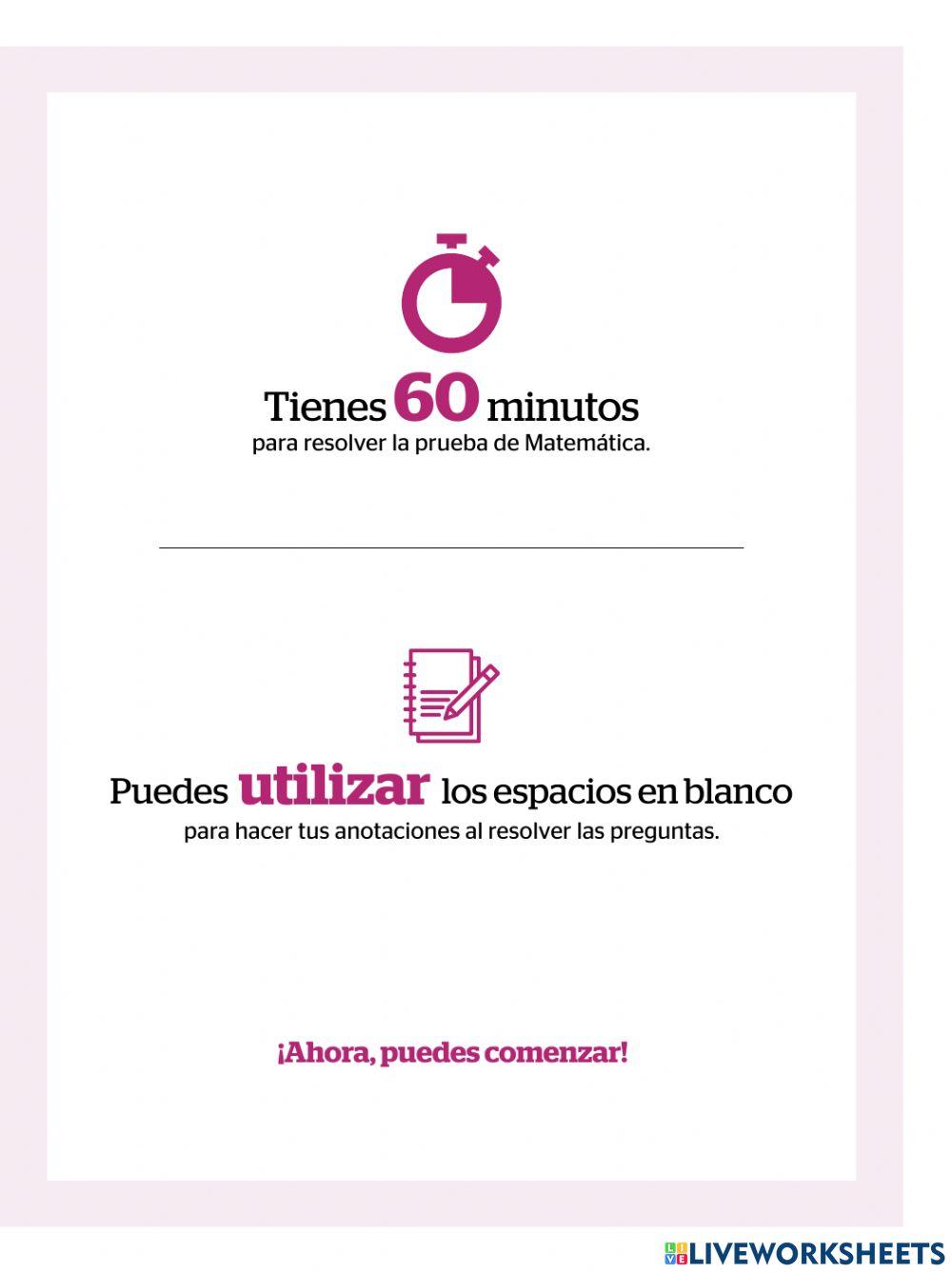 Evaluación Diagnostica de Matemática