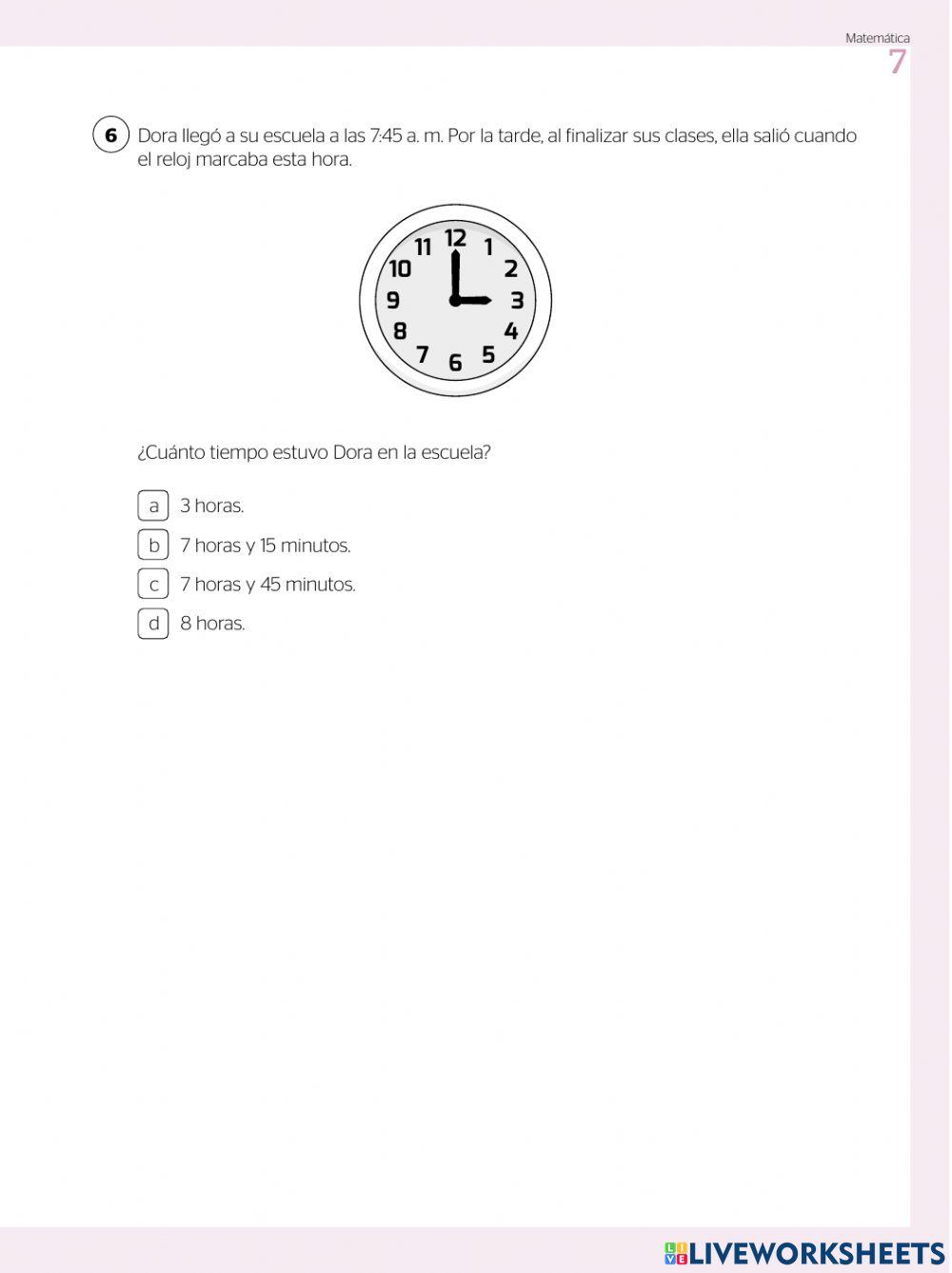 Evaluación Diagnostica de Matemática