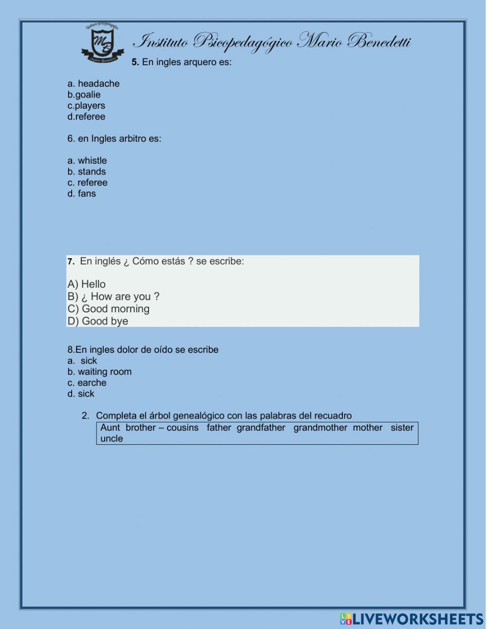 Olimpiadas de ingles