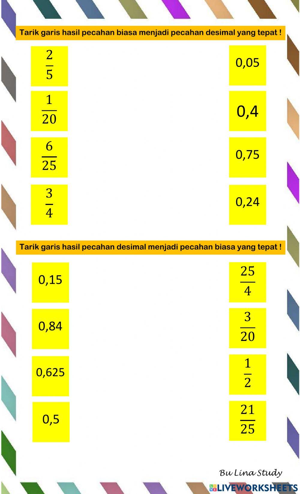Bentuk-bentuk pecahan