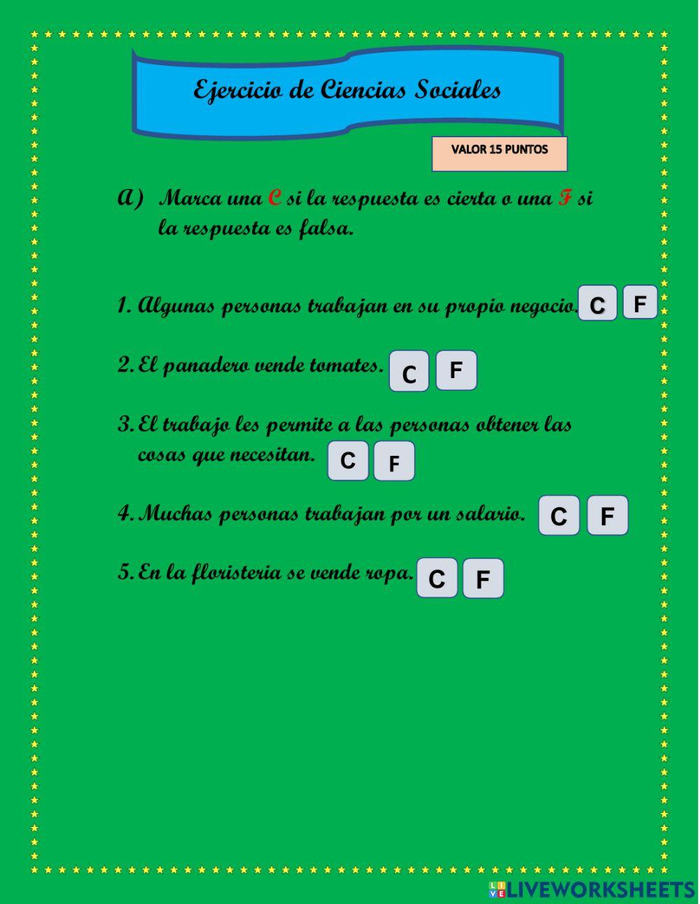 Trabajos de los habitantes