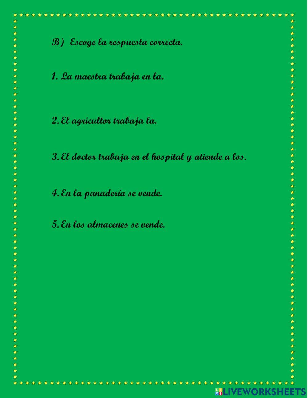 Trabajos de los habitantes