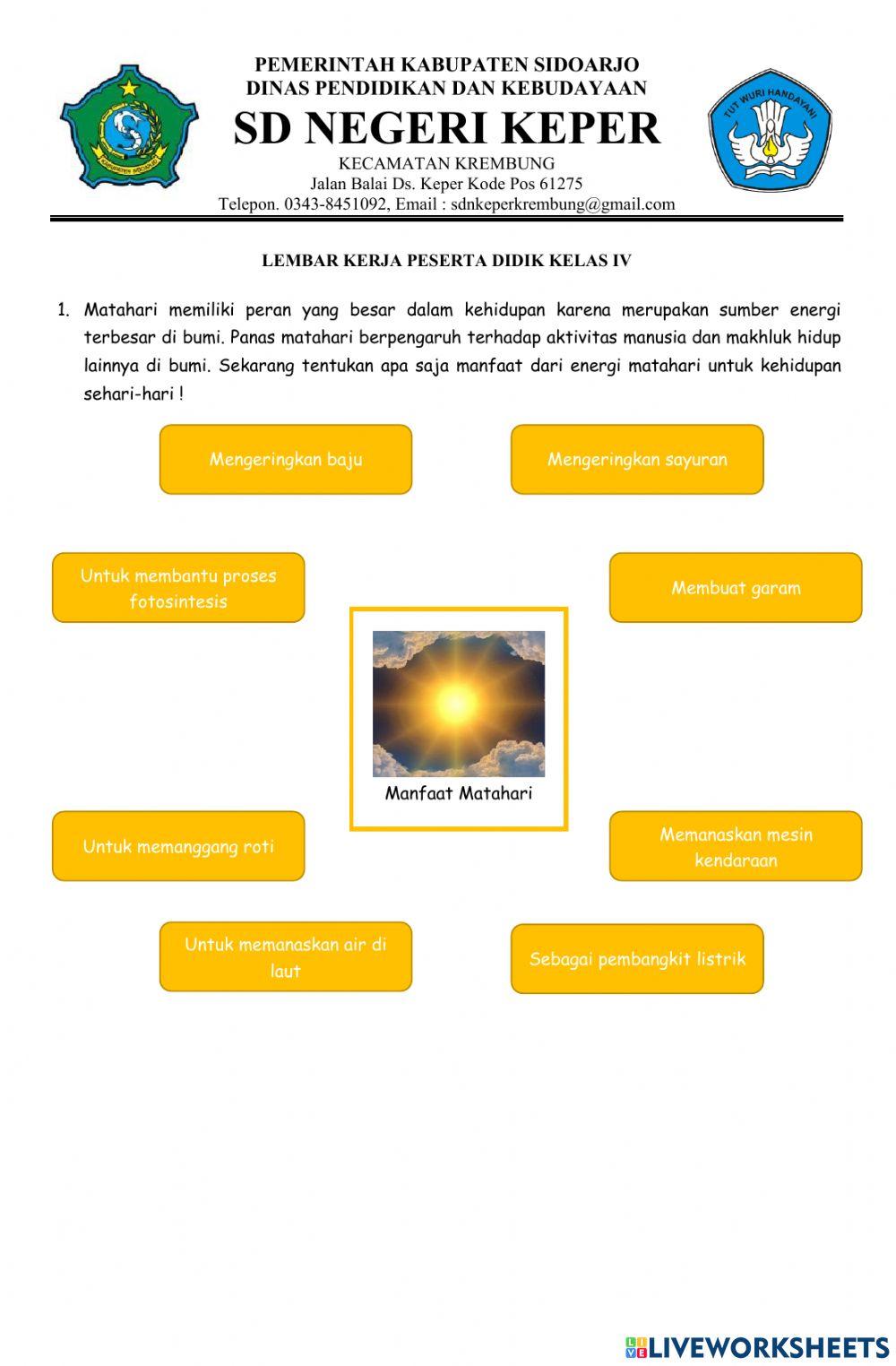 Lembar kerja tema 2 st 1 pb 1 dan 2