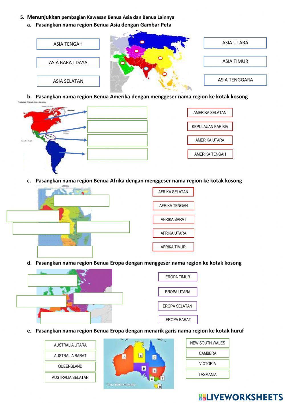 Letak dan luas benua asia dan benua lainnya