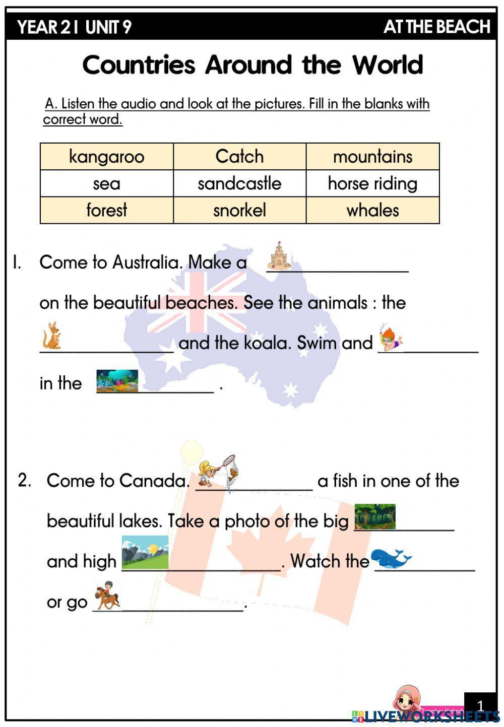 1255336 | Year 2-let's go to the beach- writing