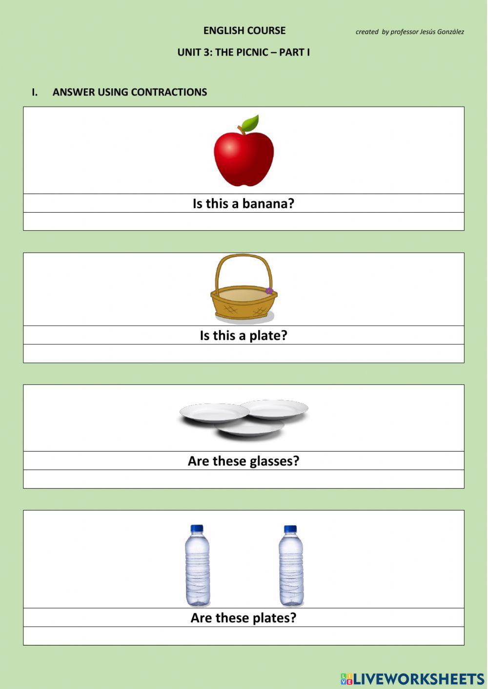 Unit 3: THE PICNIC - PART I