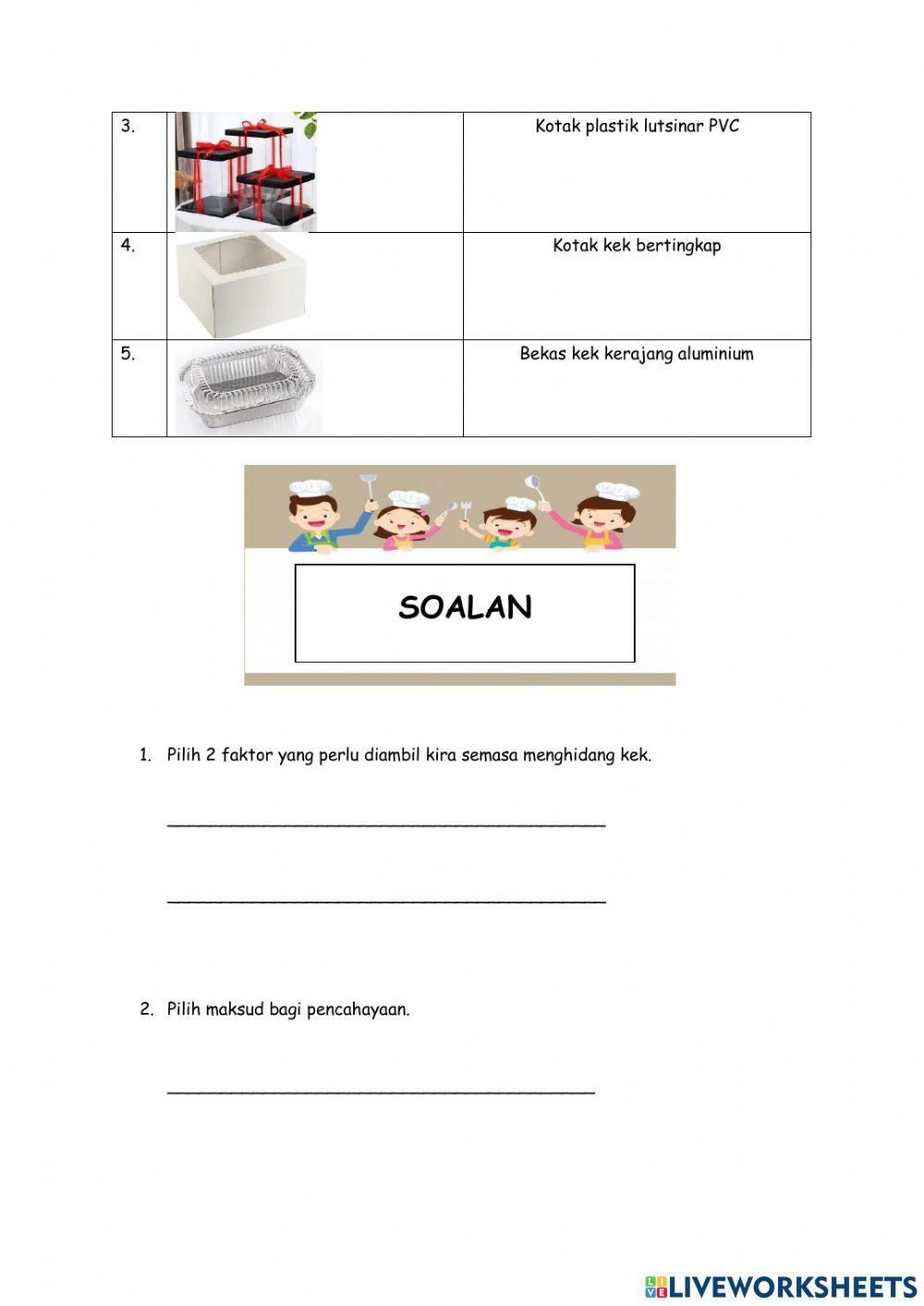 Hiasan dan persembahan akhir hidangan kek