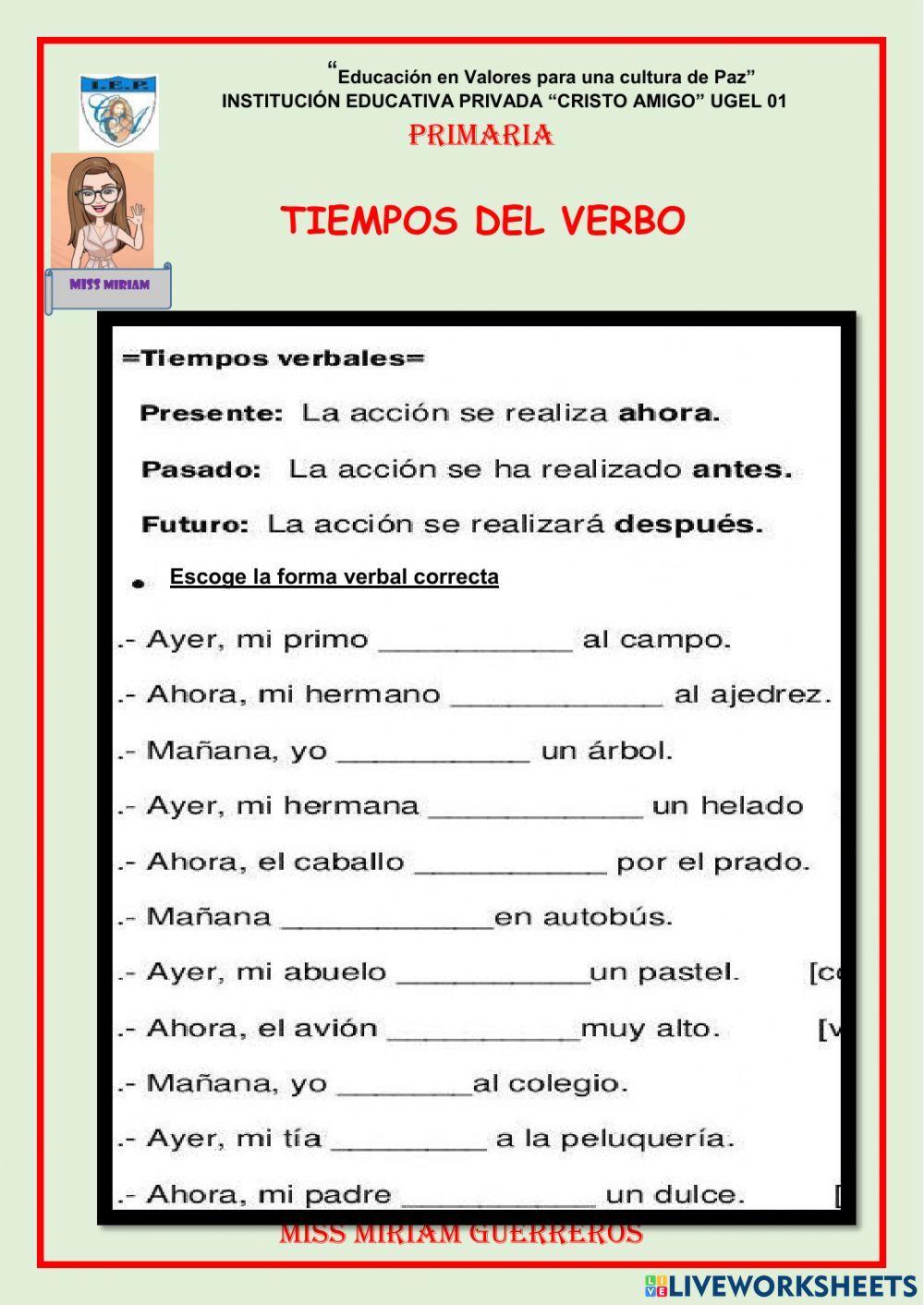 Los  tiempos verbos