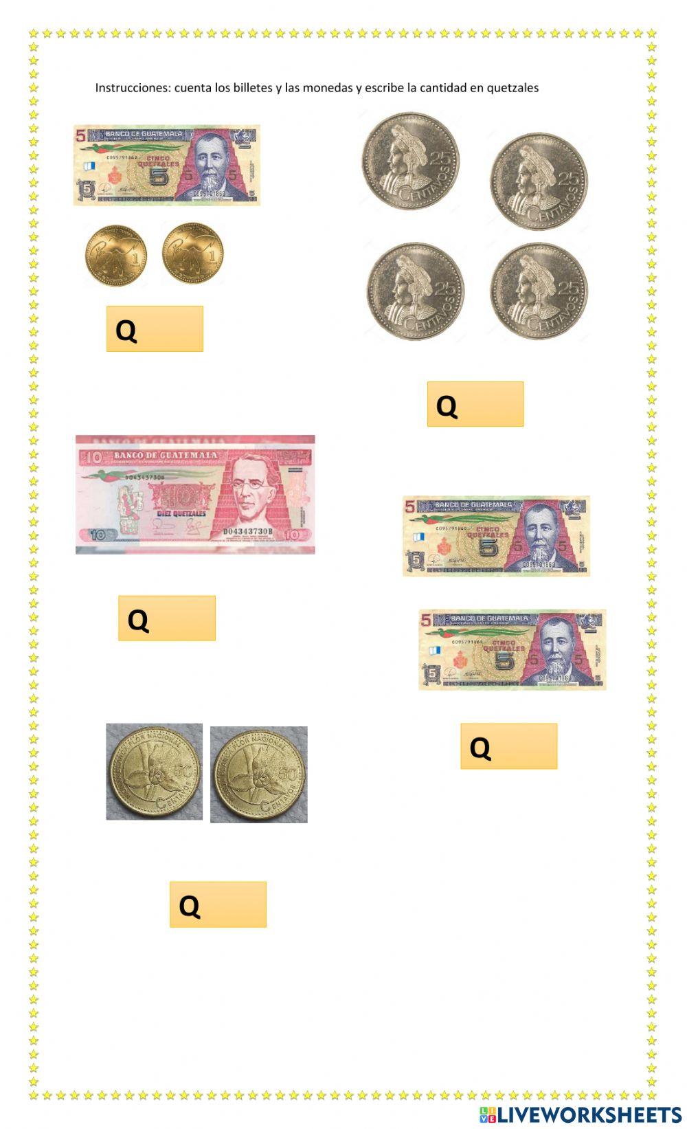 Monedas y billetes de Guatemala