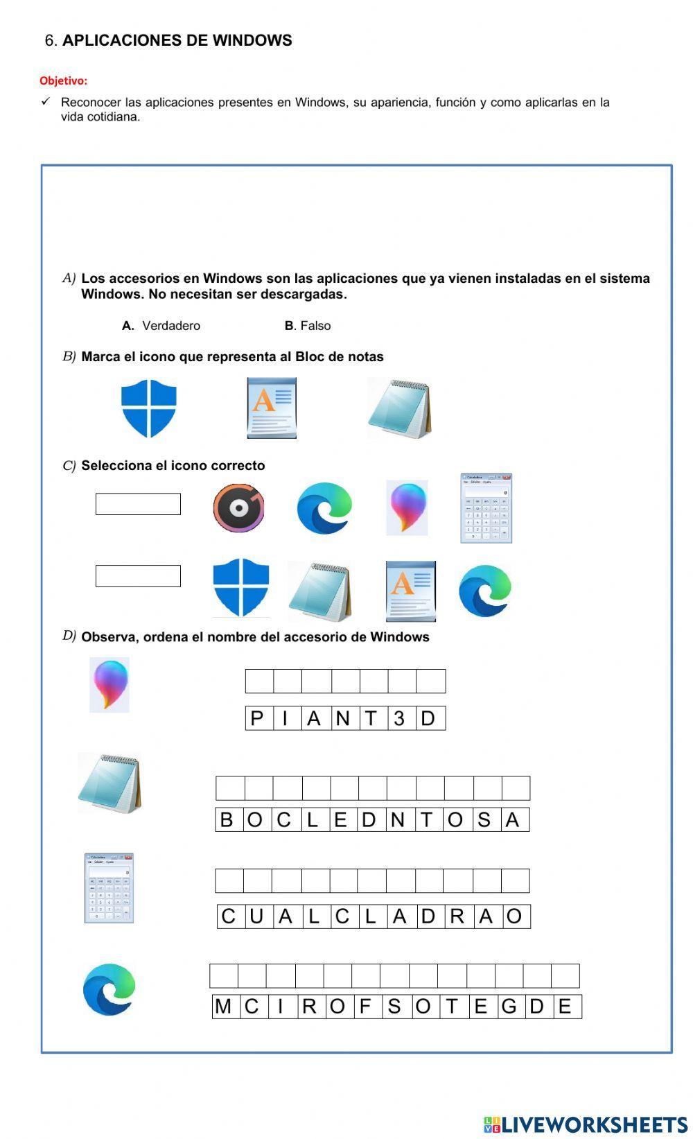 Accesorios de Windows