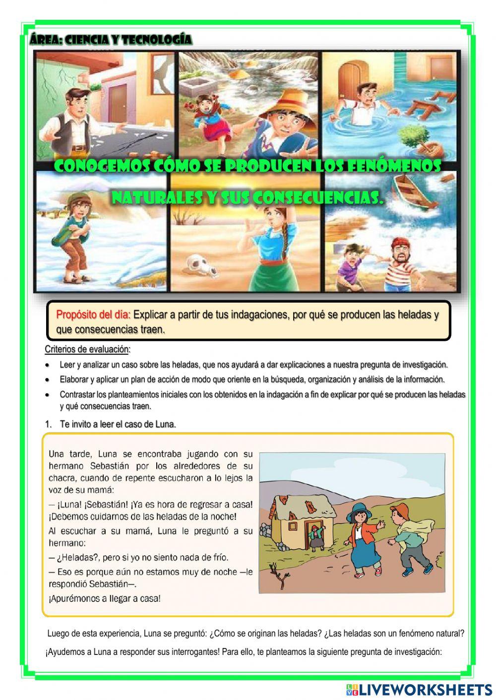 Conocemos cómo se producen los fenómenos naturales y sus consecuencias