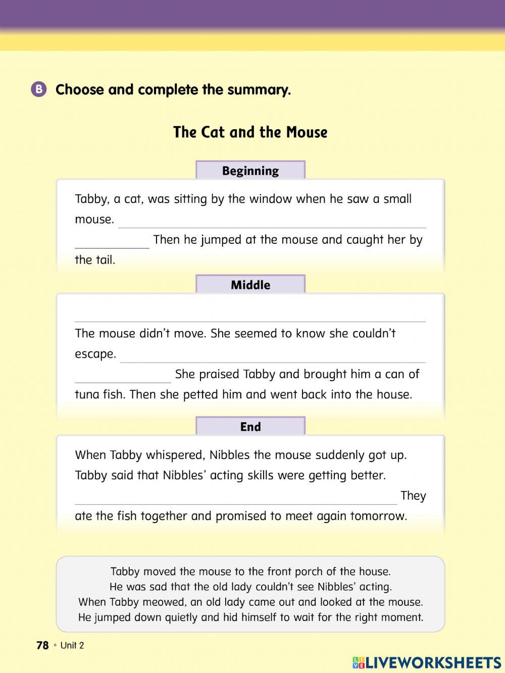 Lesson 5 online pdf exercise | Live Worksheets
