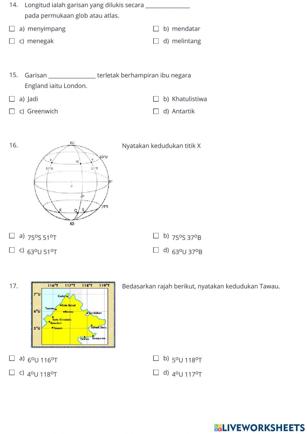 Ujian geografi tingkatan 2