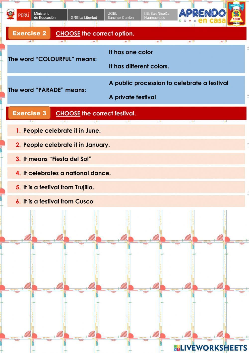 Week 19 - A1 - Experience 5 - Activity 1. Festivities