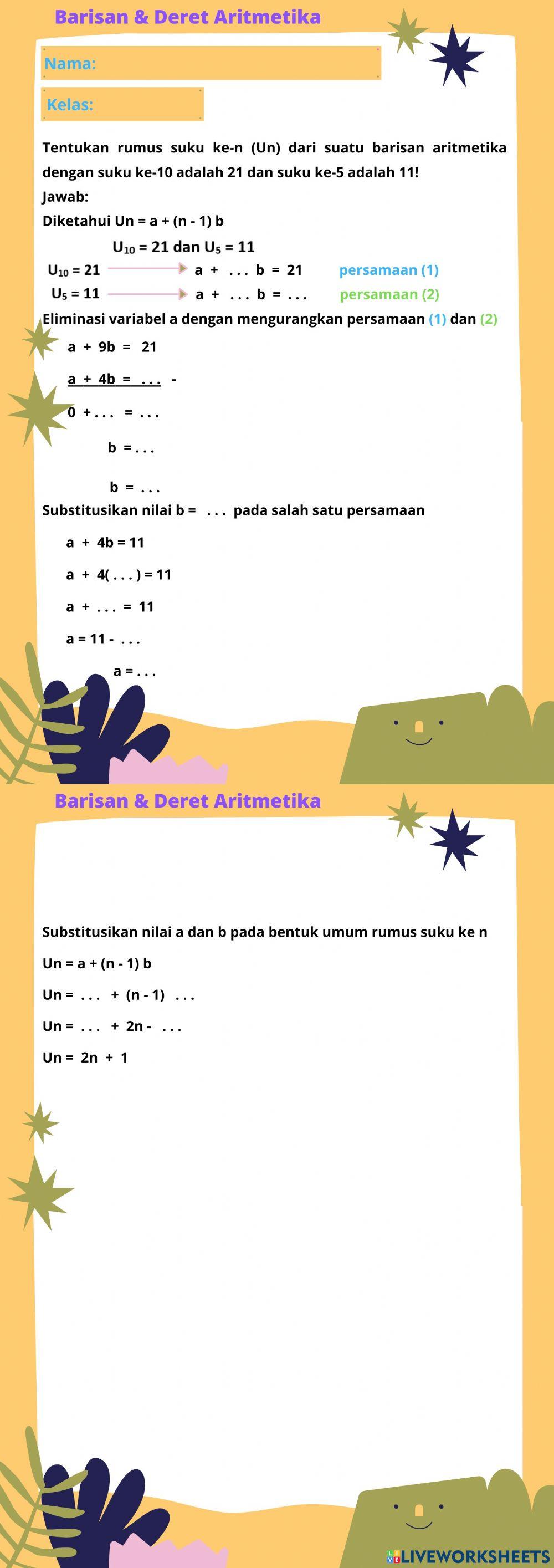 Barisan dan Deret Aritmetika