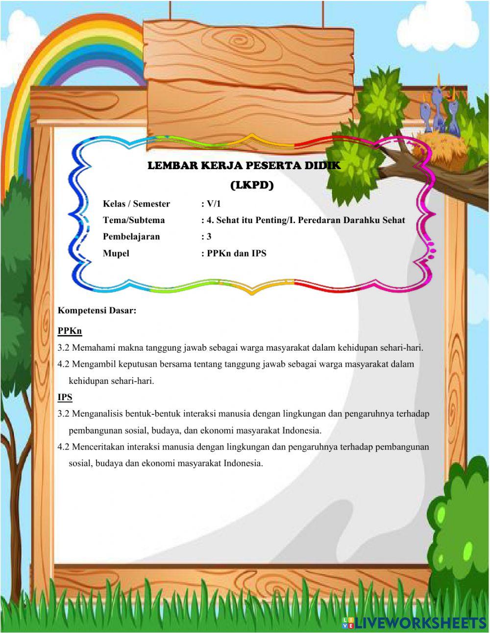 LKPD kelas 5 tema 4 sub tema 1