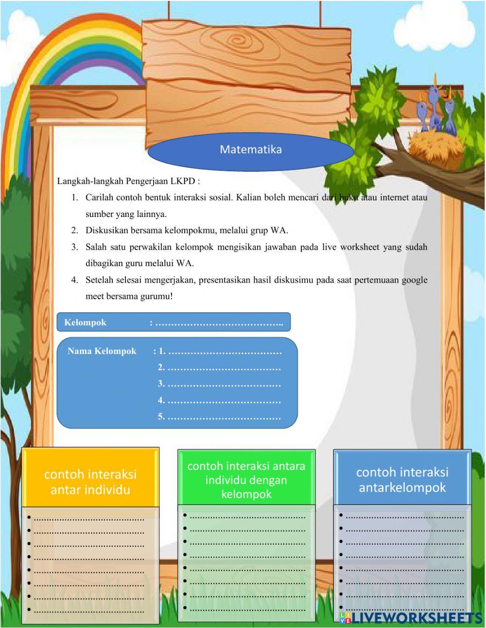 LKPD kelas 5 tema 4 sub tema 1