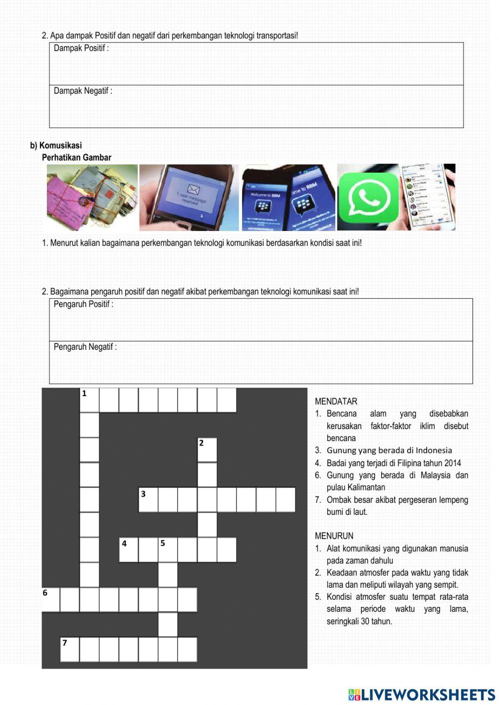 Perubahan Ruang dan Interaksi Antarruang akibat Faktor Alam, Ilmu dan teknologi