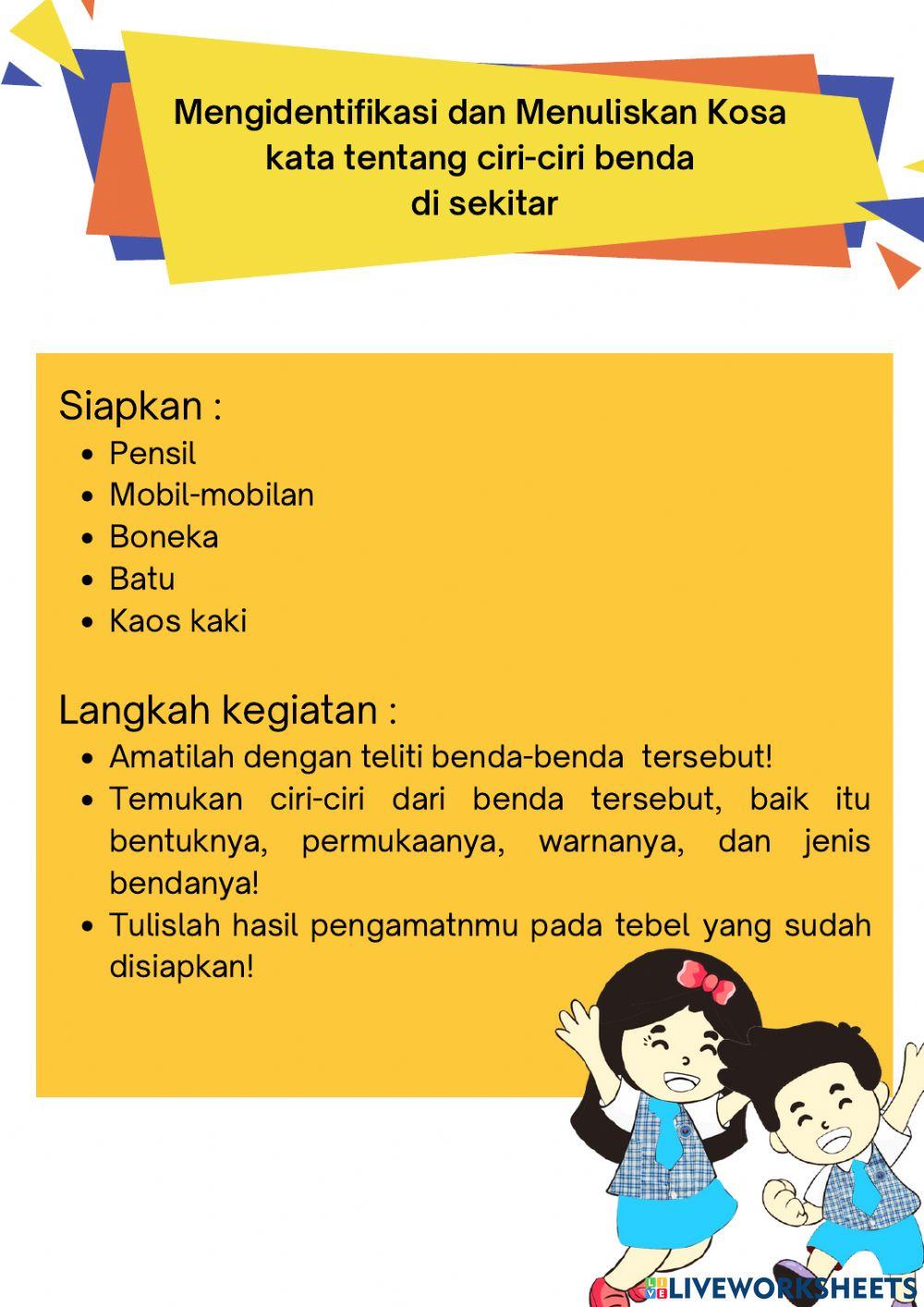 Kosa kata dan Perkalian