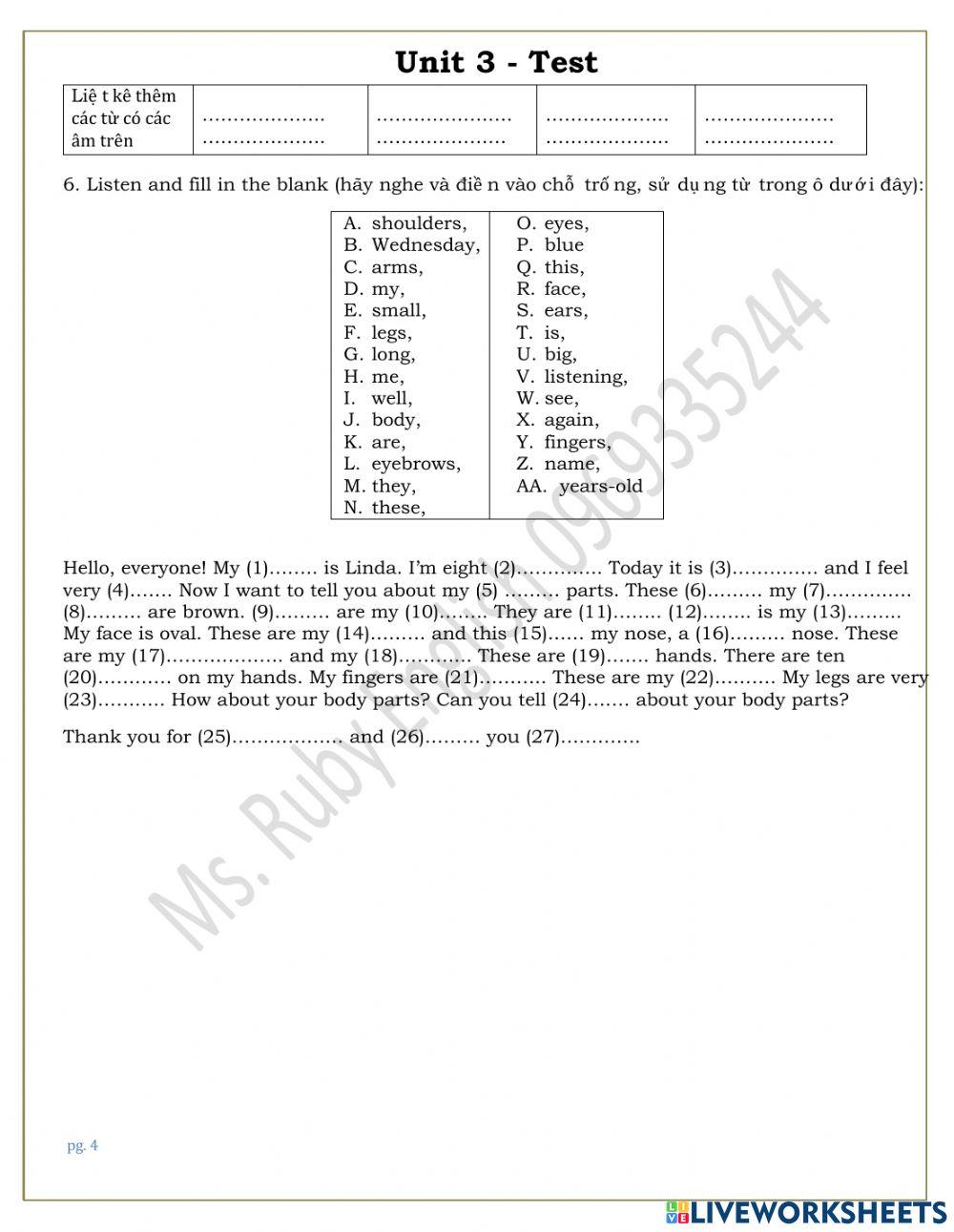 Test Unit 3 fam1 Test Unit 3 fam1