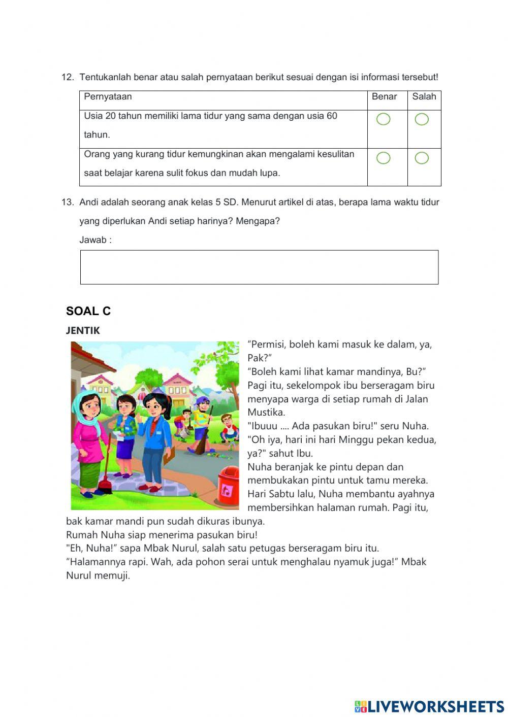 Soal Pretest AKM Literasi