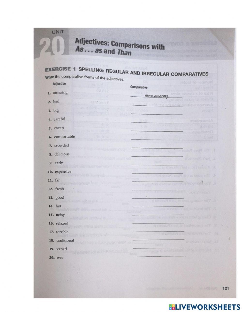 Comparative adjectives