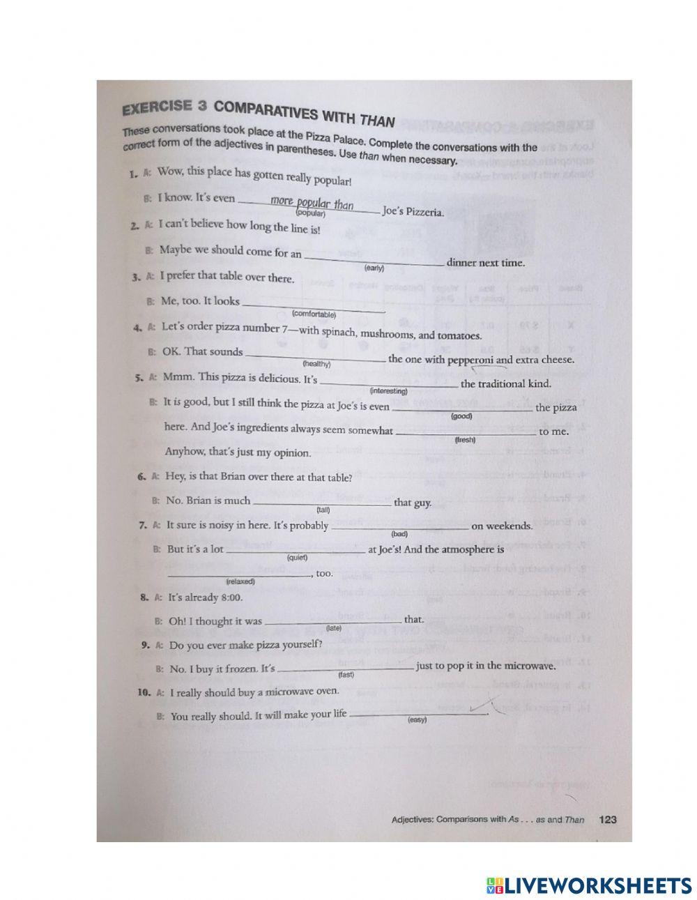 Comparative adjectives