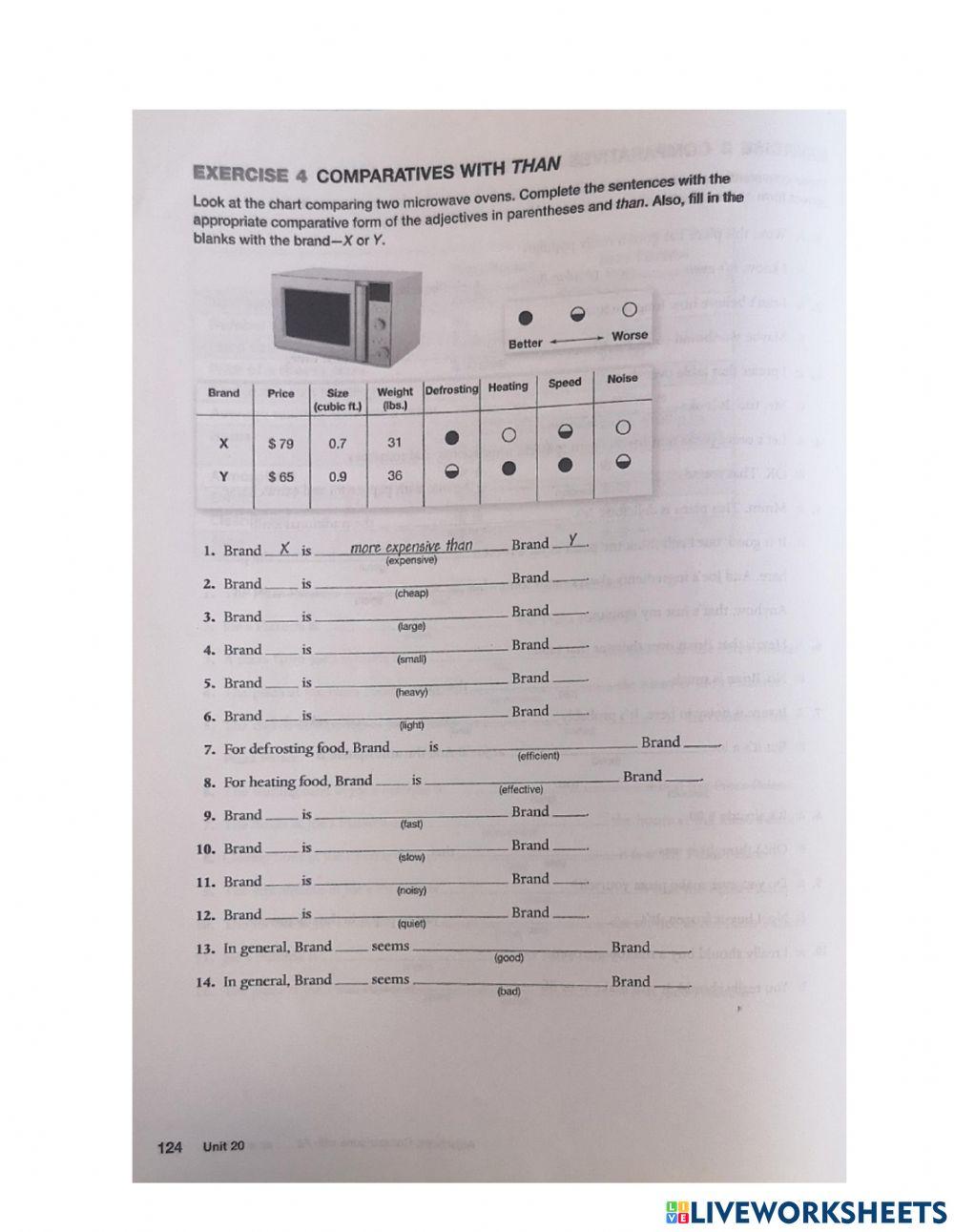 Comparative adjectives