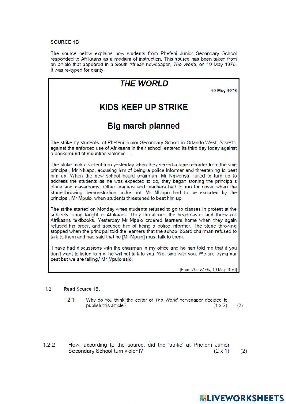 History paper 2 part 1