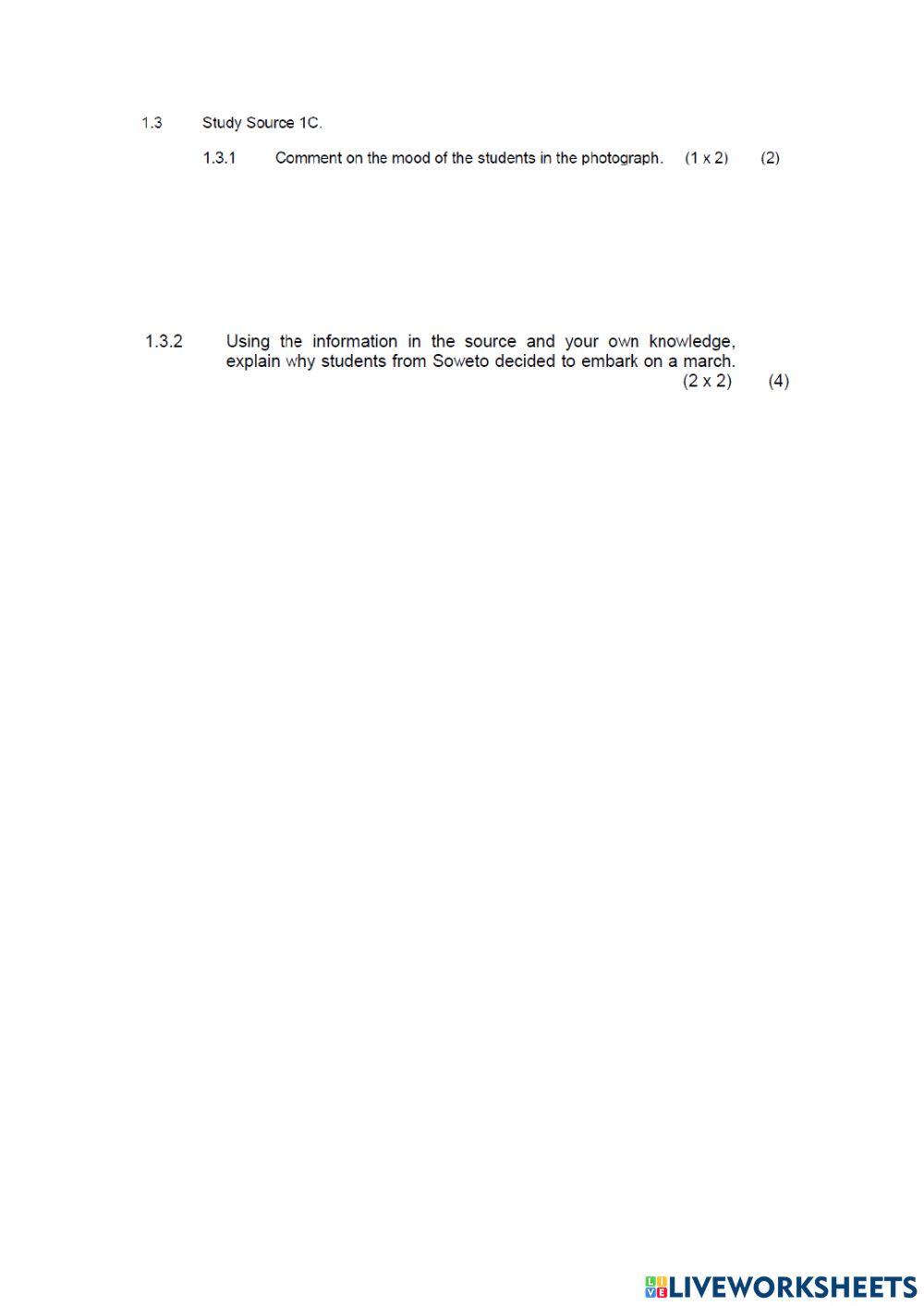 History paper 2 part 1