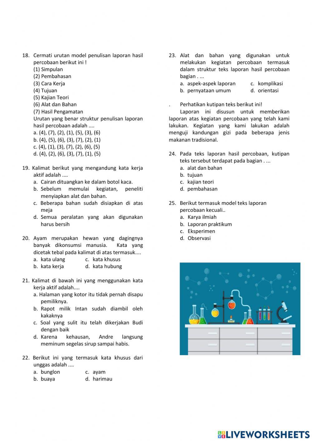 9 Teks Laporan Percoban