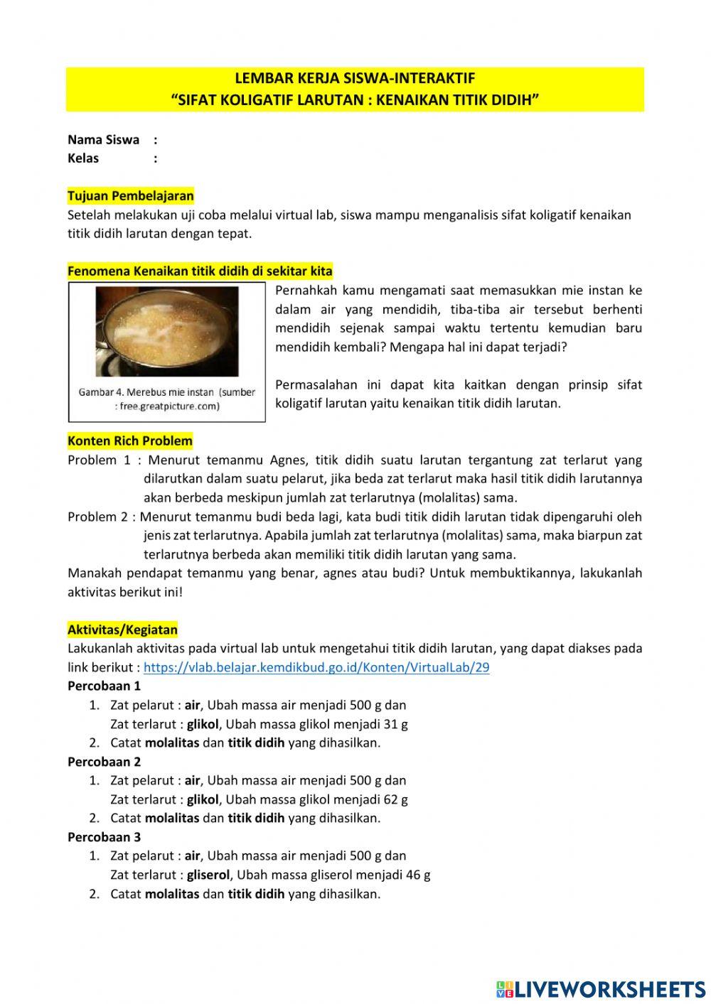 LKS Kenaikan titik didih