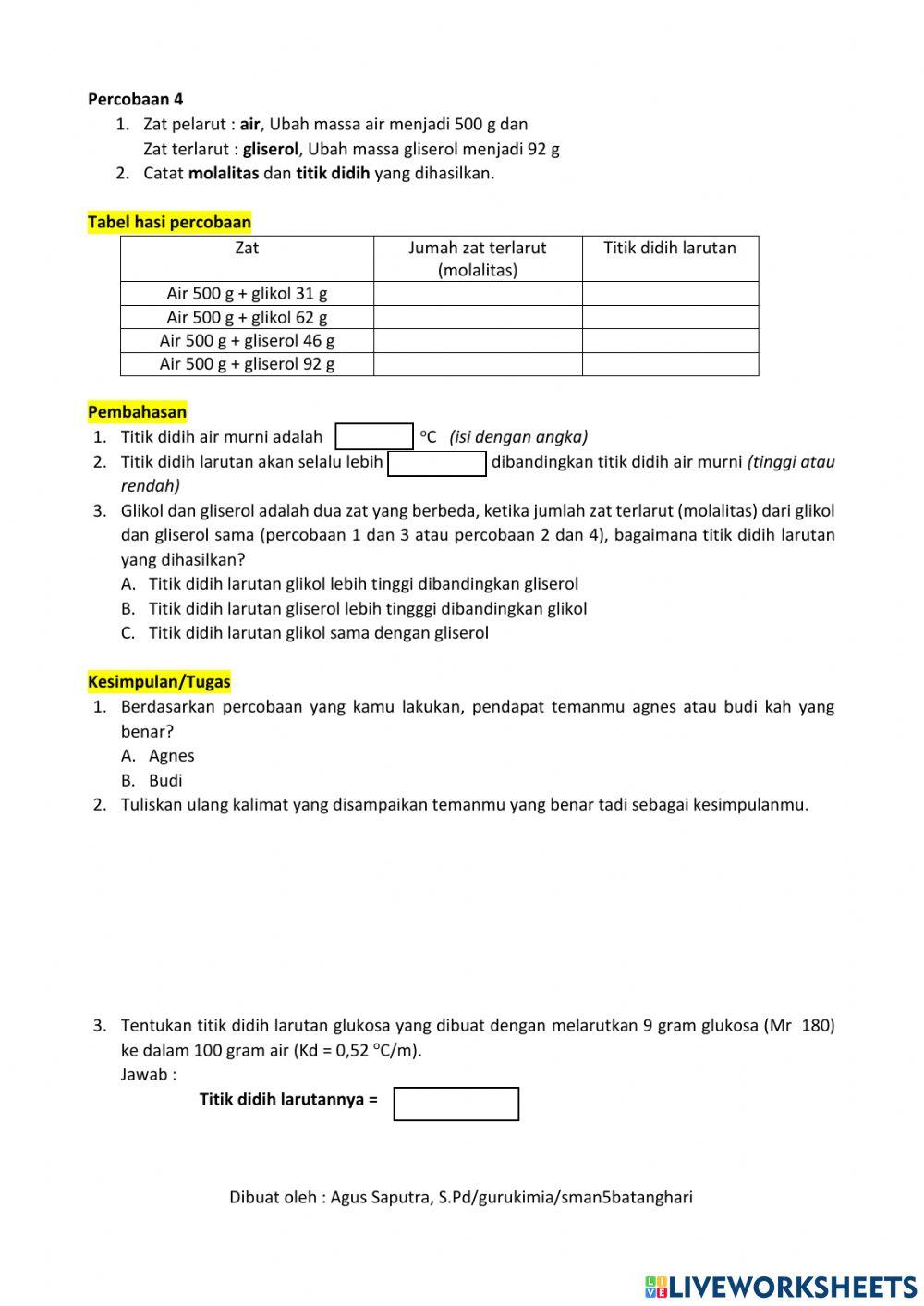 LKS Kenaikan titik didih