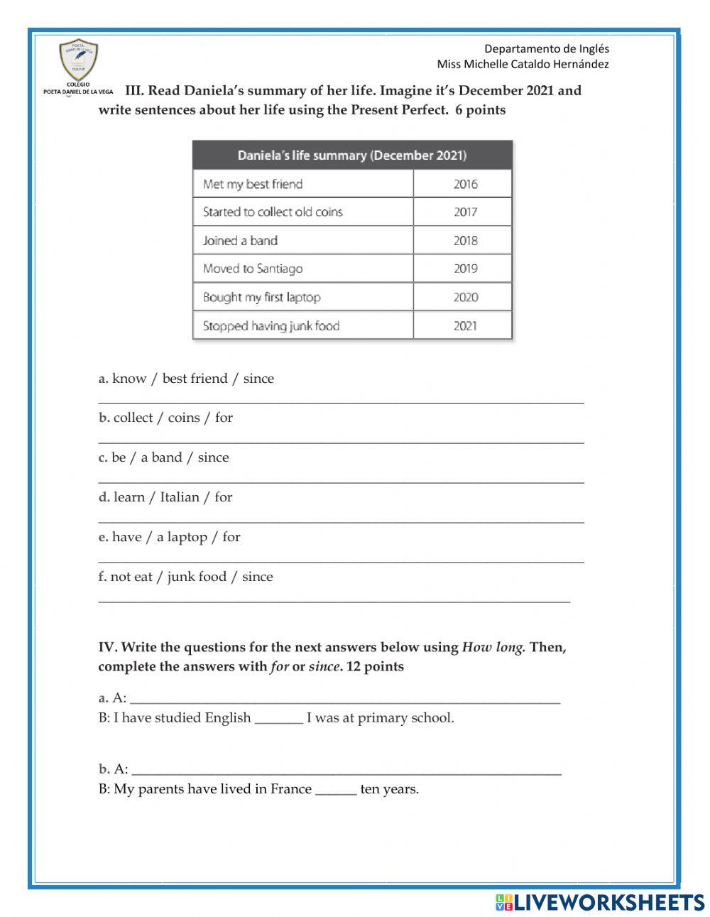 8th Middle, Test Unit 2, Lesson 2