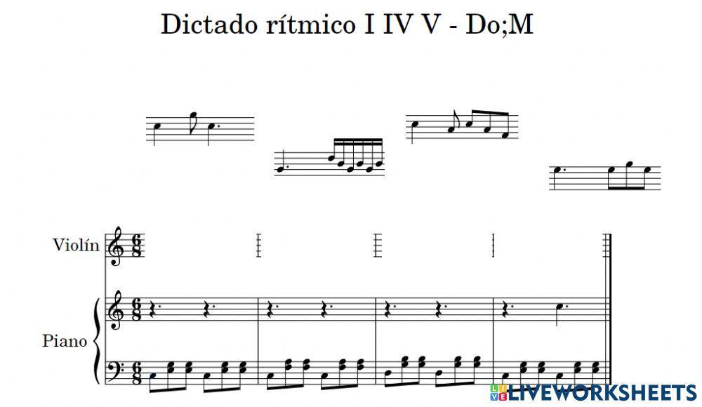 Ejercitación rítmica en compas compuesto