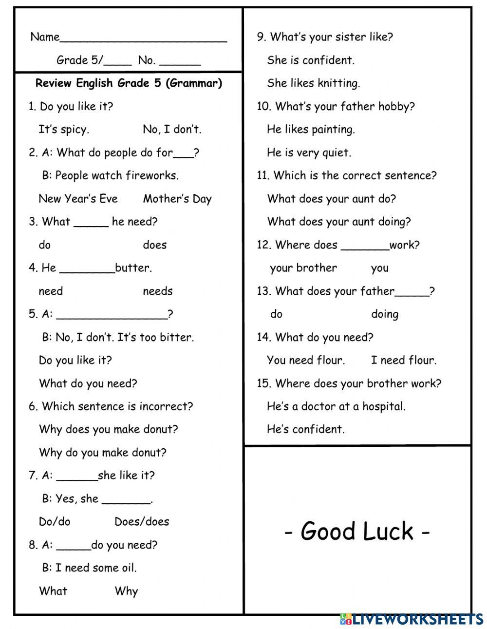 Family&Food (Unit1&2)