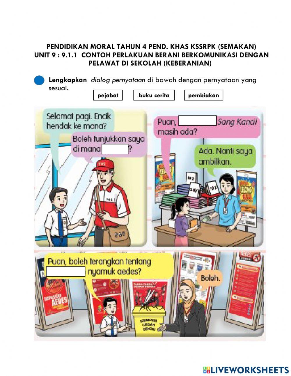 Contoh perlakuan berani berkomunikasi dengan                 contoh perlakuan berani dengan pelawat di sekolah