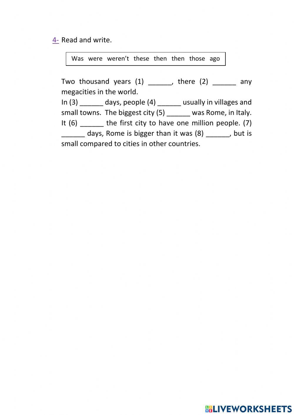 Unit 9 - I love my town