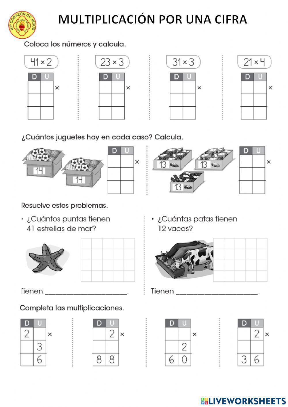 Multiplicación por una cifra
