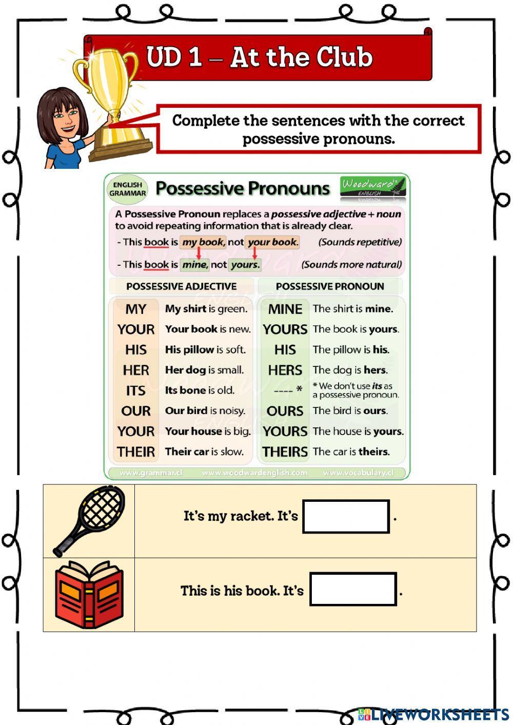 6º UD 1 - At the Club Ficha 7