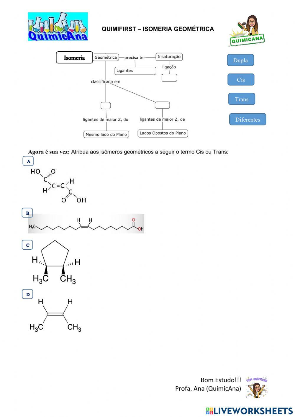 Quimifirst - Isomeria Geométrica