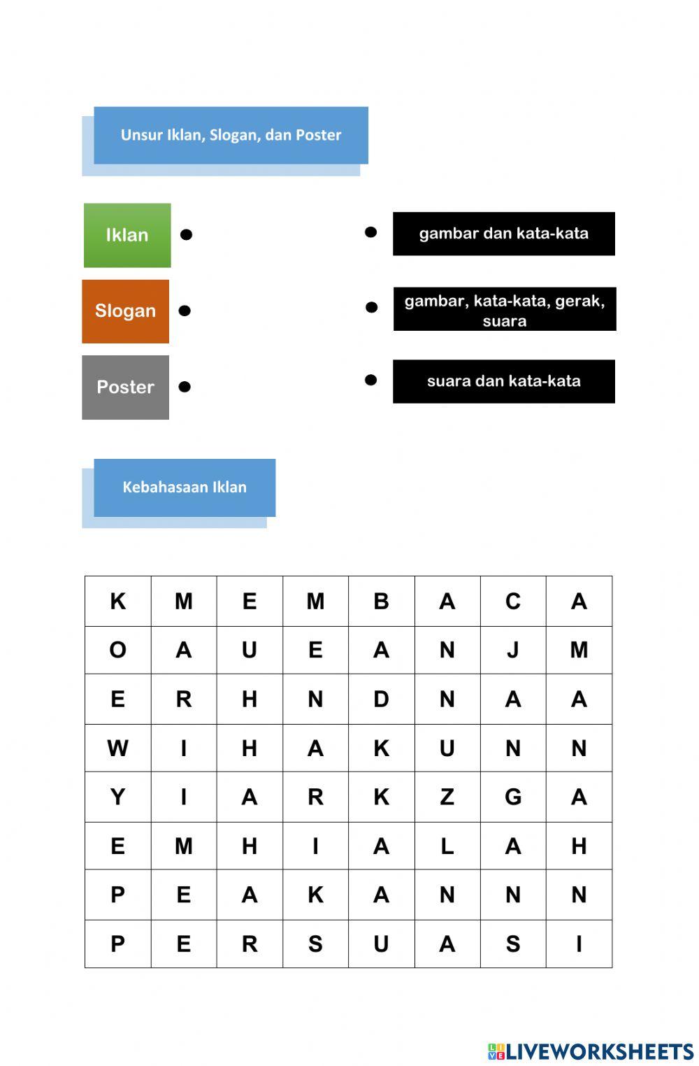 Latihan Soal Iklan Slogan Poster